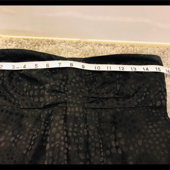 WHBM Black Silk Dress Strapless Size 2 - Picture 6 of 8